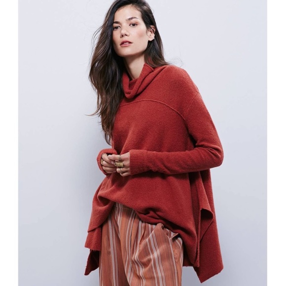 Free People Sweaters - Free People Drape Drape Turtleneck Sunset Sweater M